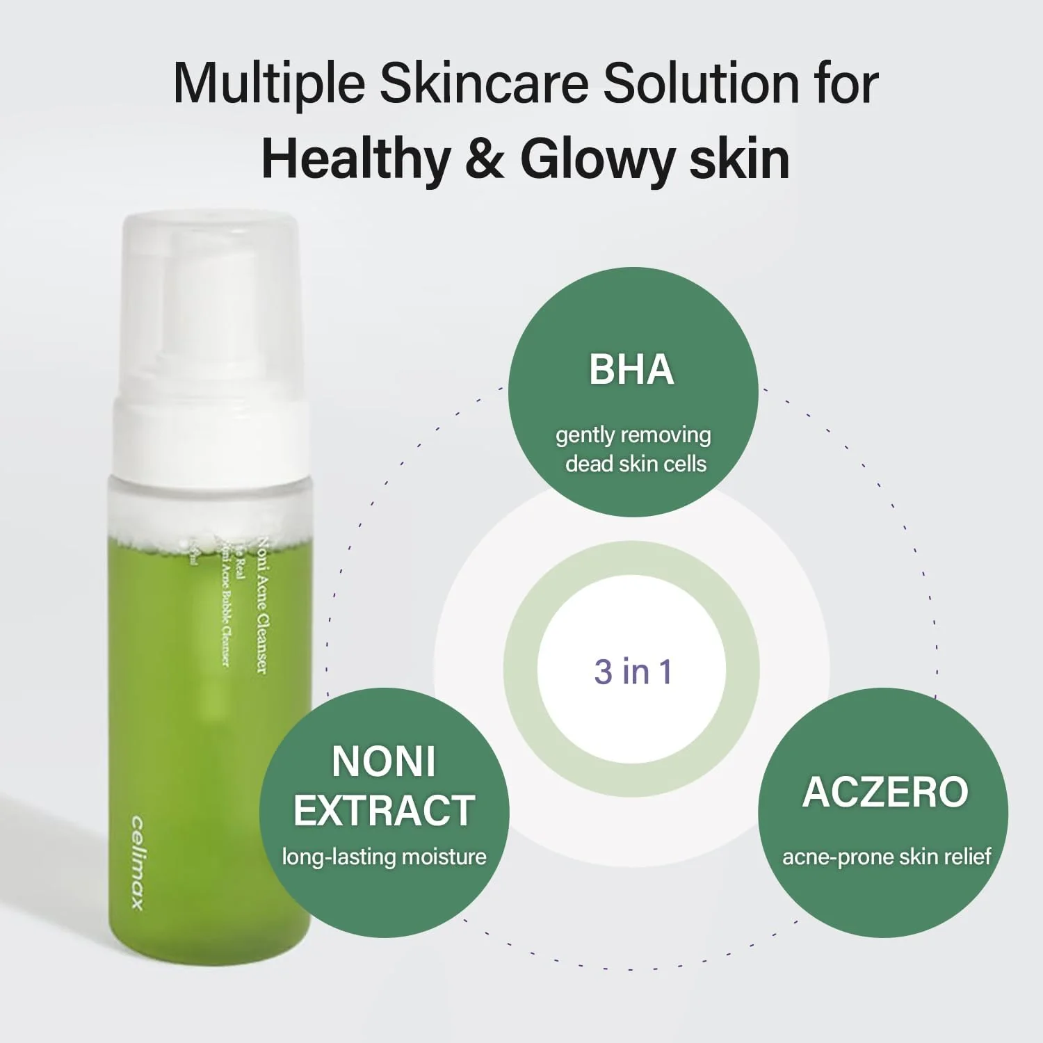 CELIMAX Noni Acne Bubble Cleanser 155ml - Image 3
