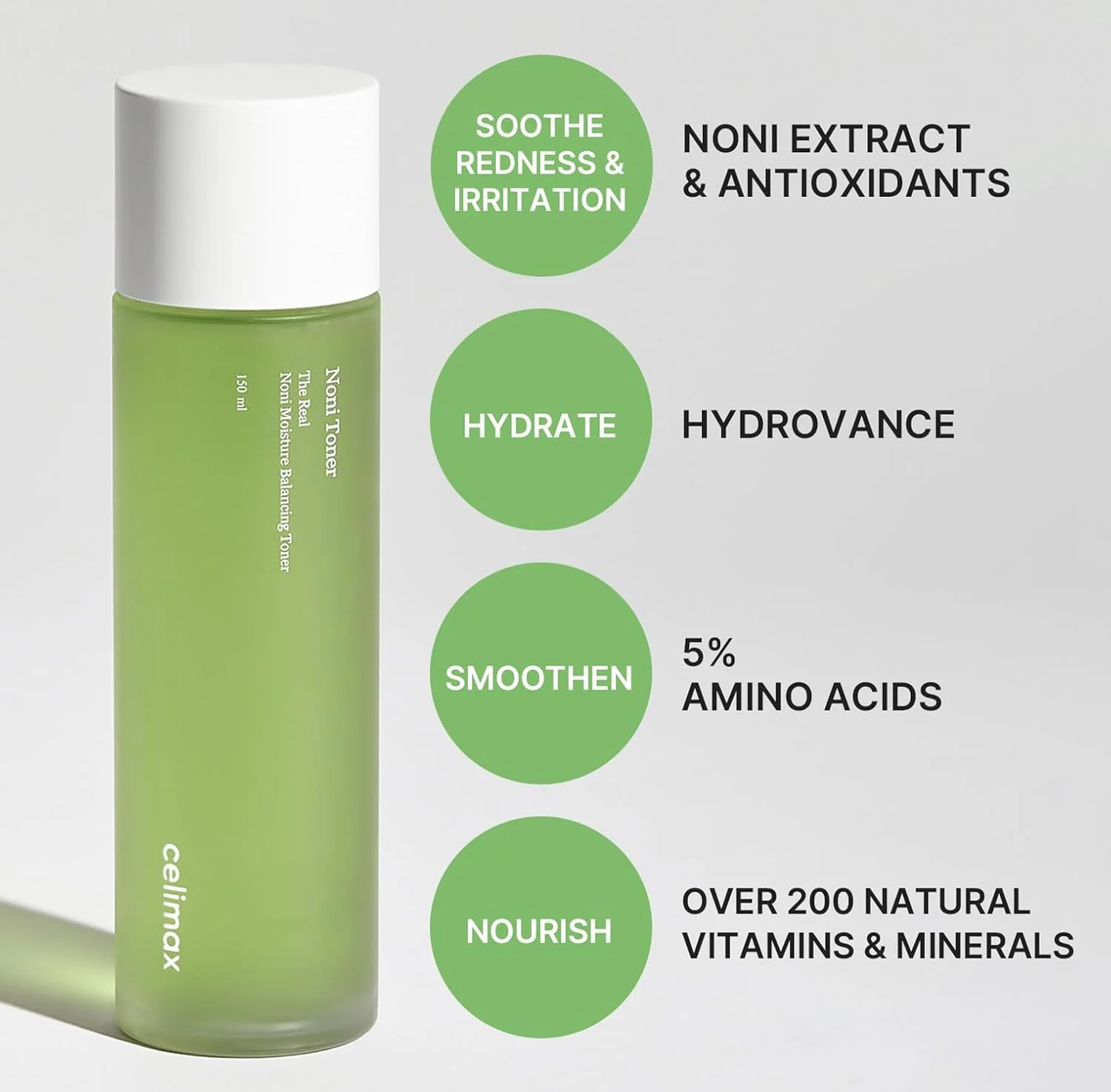 CELIMAX Noni Moisture Balancing Toner 150ml - Image 6