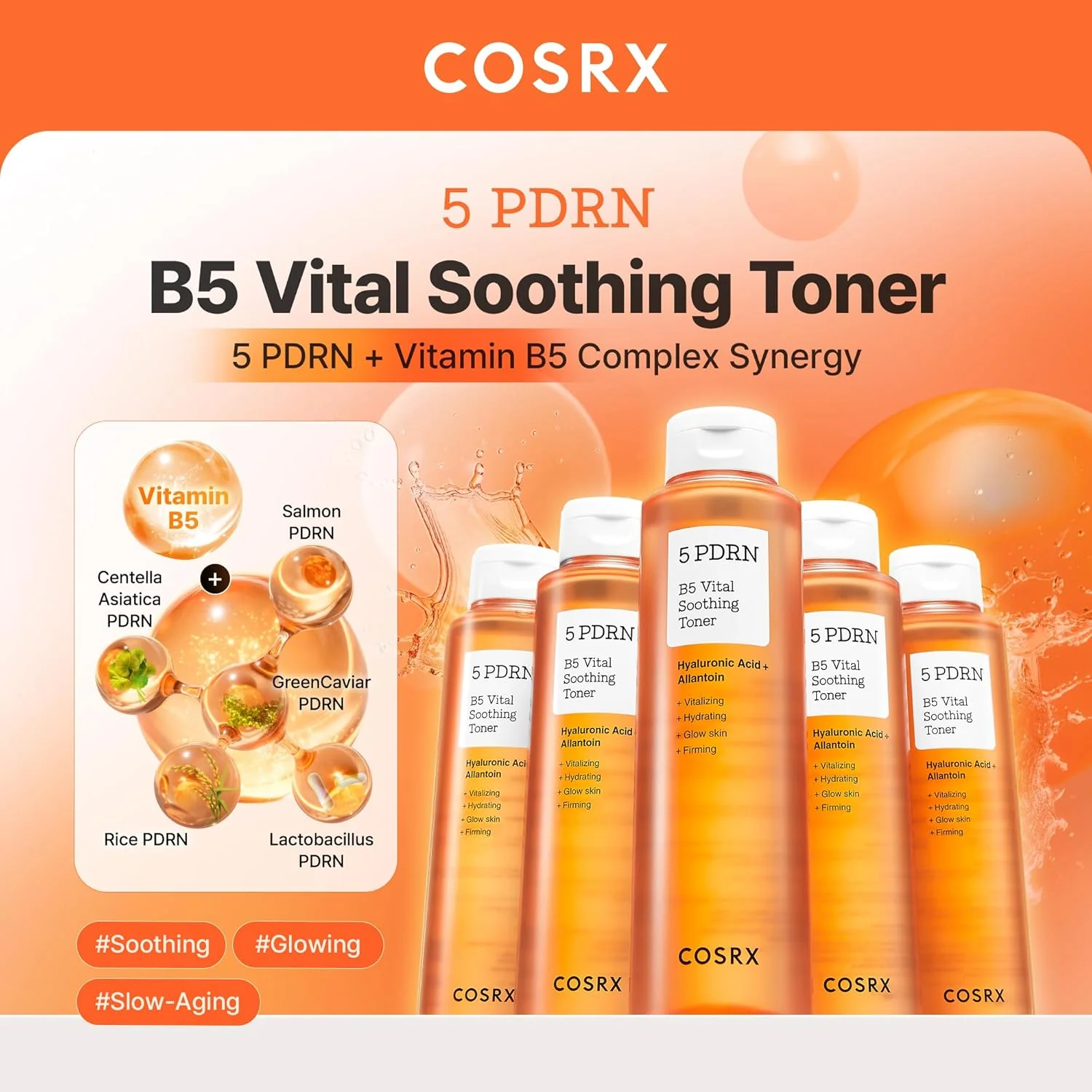 COSRX 5 PDRN B5 Vital Soothing Toner 280ml - Image 2