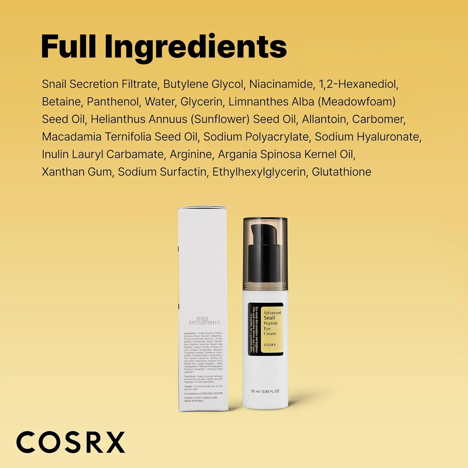 COSRX Advanced Snail Peptide Eye Cream 25ml - Image 8