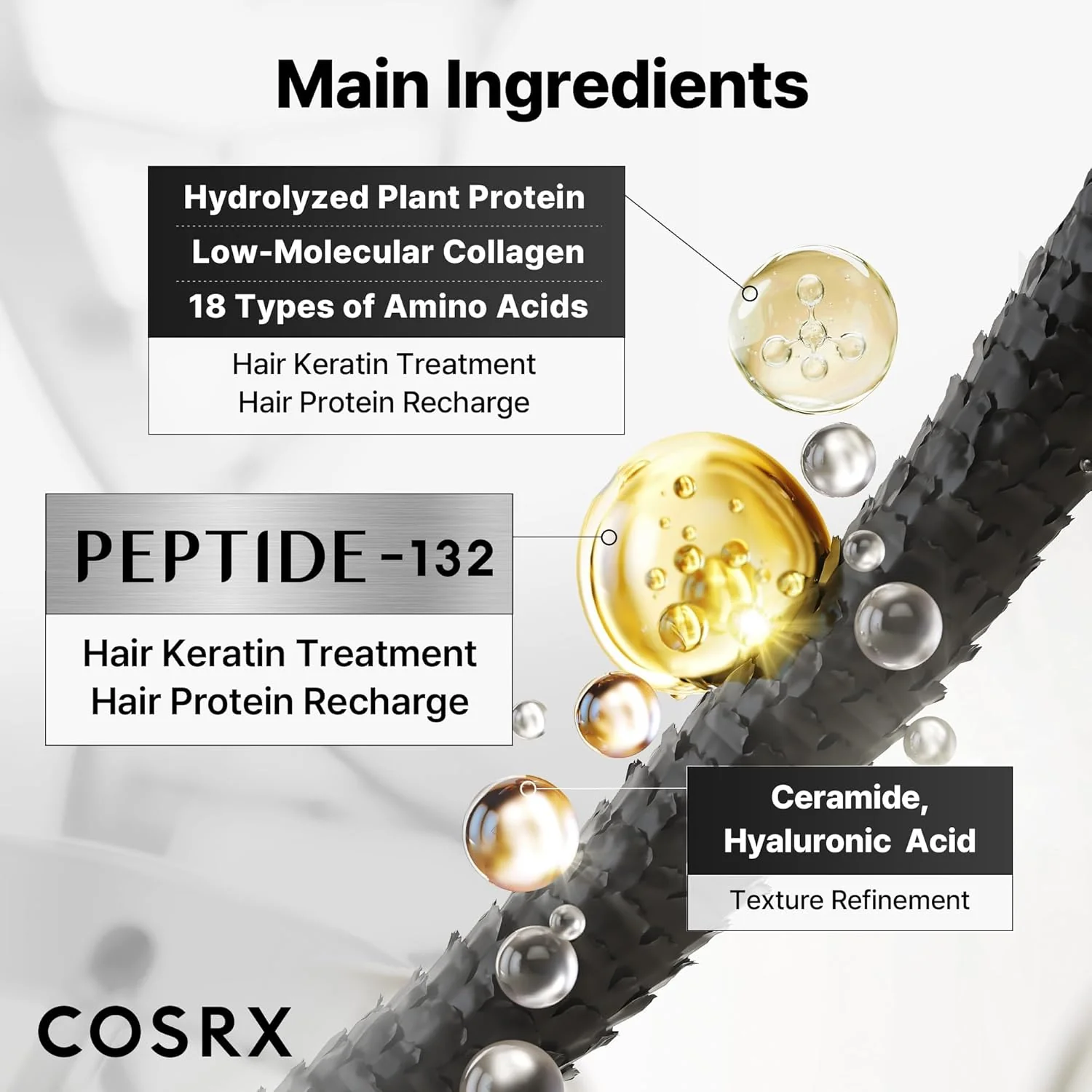 COSRX Peptide-132 Ultra Perfect Hair Bonding Treatment 120ml - Image 7