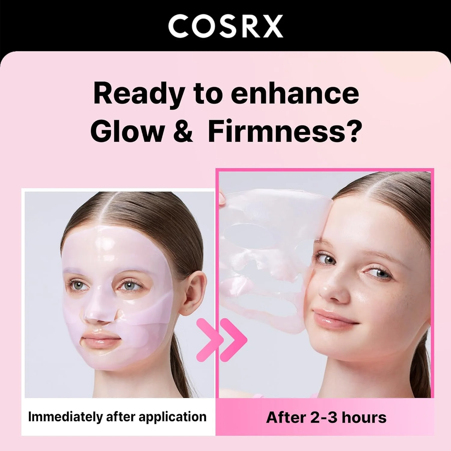 COSRX Peptide Collagen Glow Hydrogel Mask (3ea) - Image 2