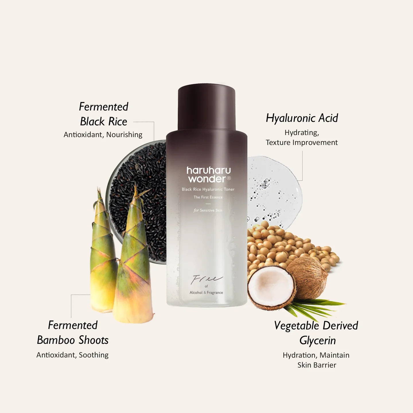 HARUHARU WONDER Black Rice Hyaluronic Toner For Sensitive Skin 150ml - Image 4