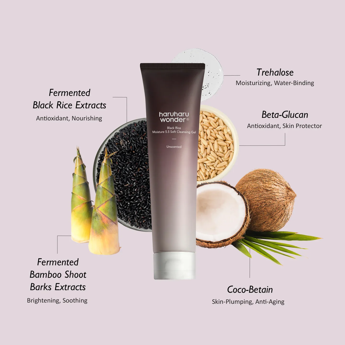HARUHARU WONDER Black Rice Moisture 5.5 Soft Cleansing Gel 100ml - Image 4