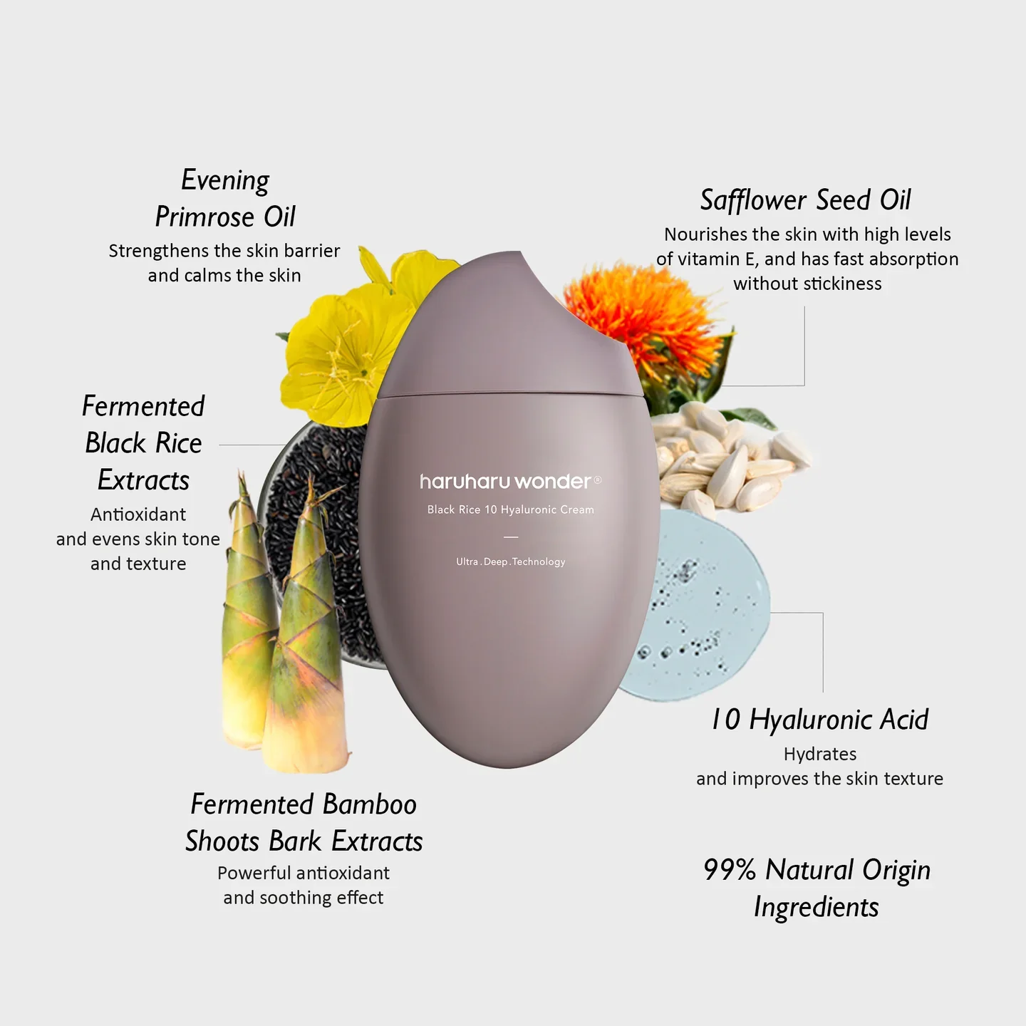 HARUHARU WONDER Black Rice 10 Hyaluronic Cream 50ml - Image 3