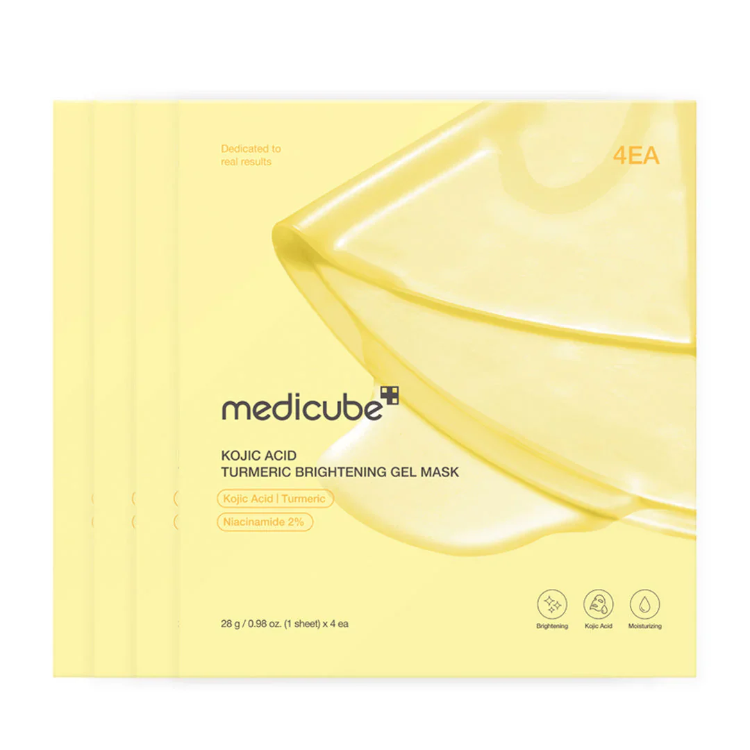 MEDICUBE Kojic Acid Turmeric Brightening Gel Mask (4ea) - Image 7