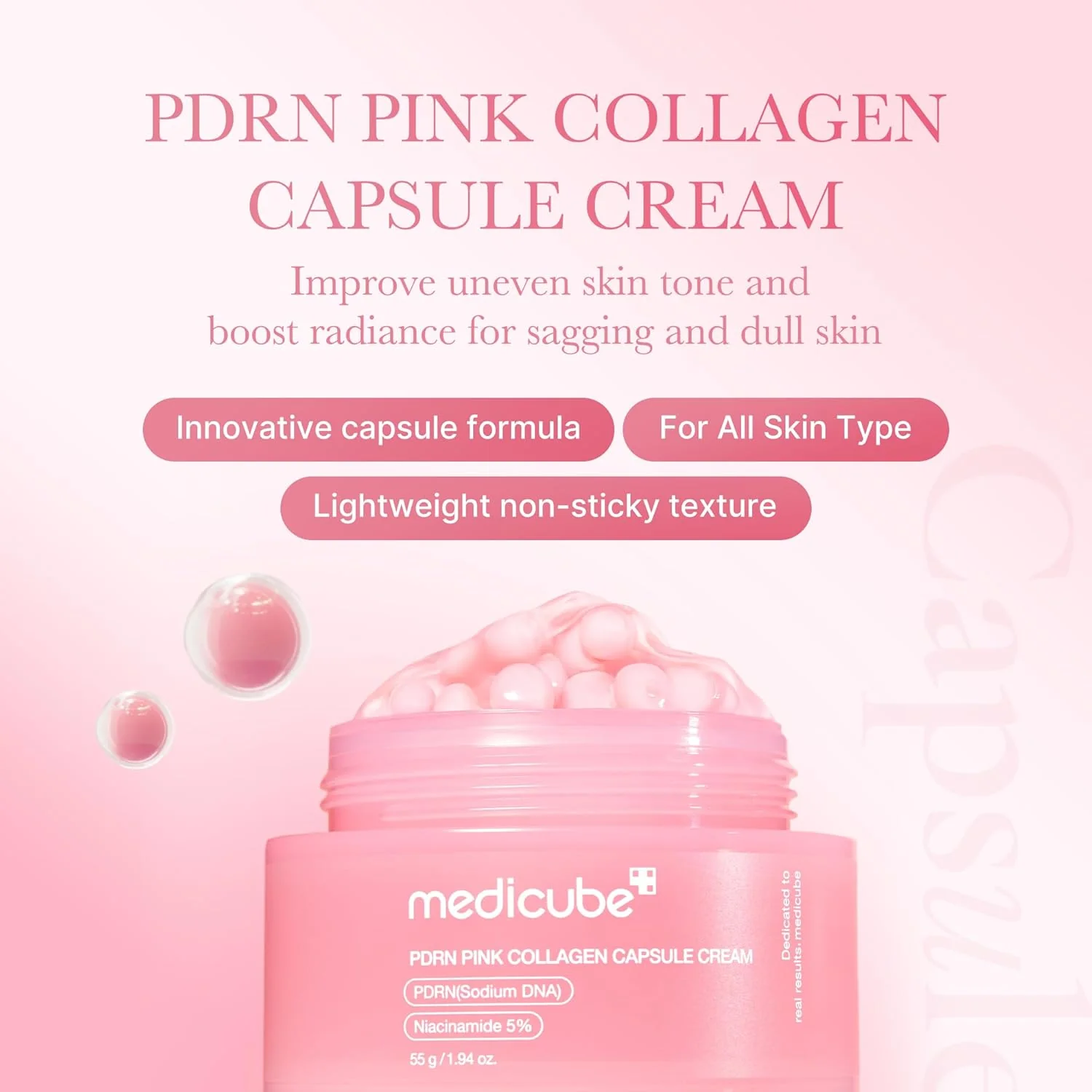 MEDICUBE PDRN Pink Collagen Capsule Cream 55g - Image 2
