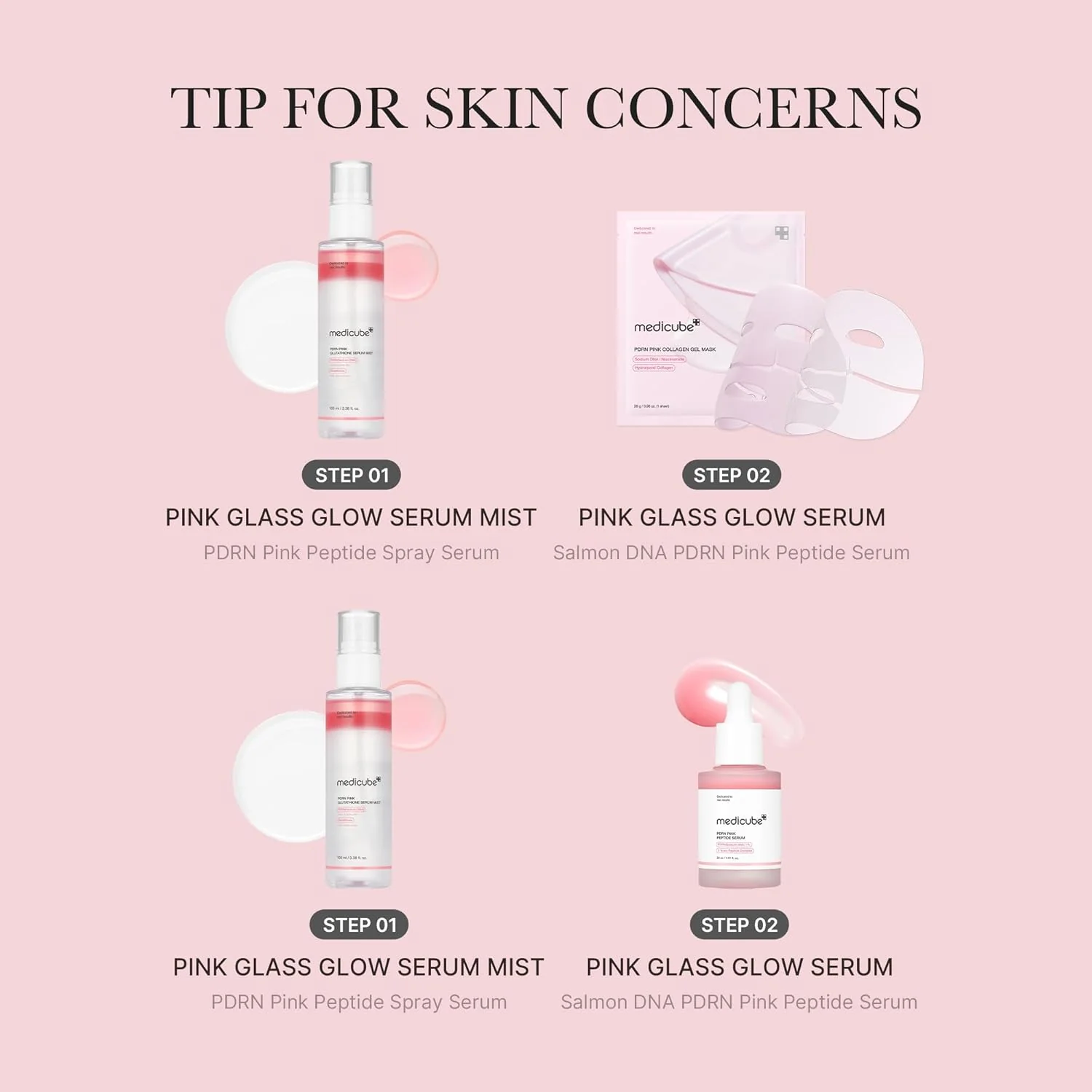 MEDICUBE PDRN Pink Glutathione Serum Mist 100ml - Image 2
