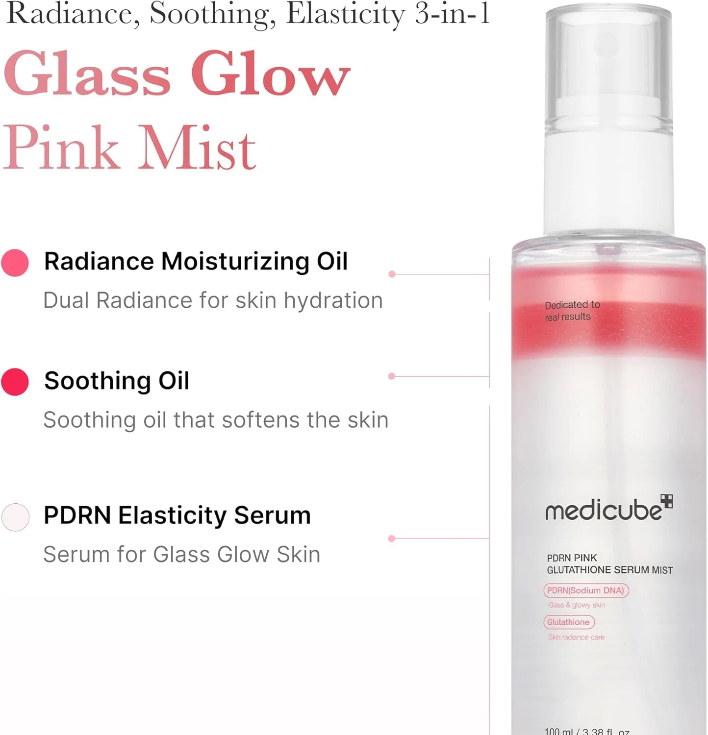 MEDICUBE PDRN Pink Glutathione Serum Mist 100ml - Image 4