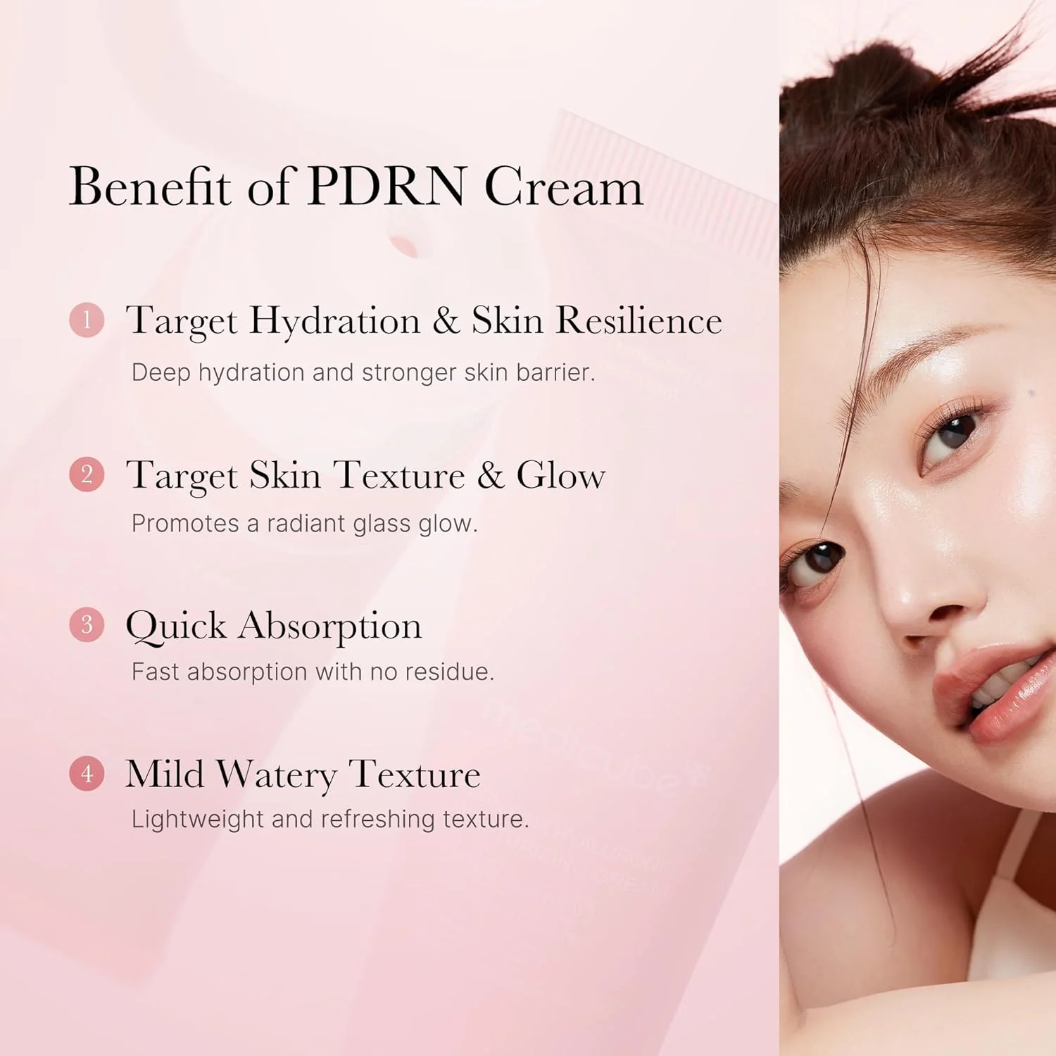 MEDICUBE PDRN Pink Hyaluronic Moisturizing Cream 50ml - Image 4