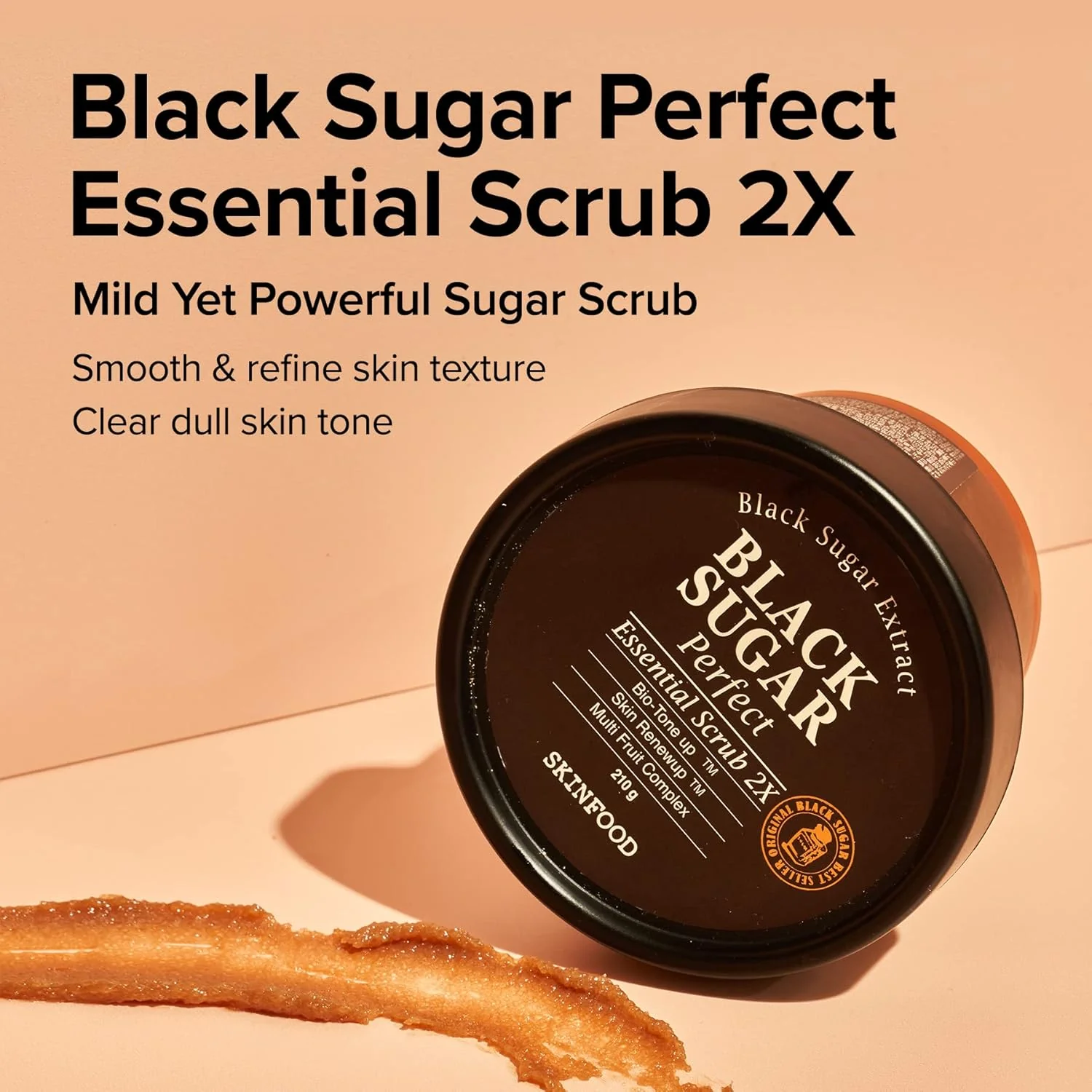 SKINFOOD Black Sugar Perfect Essential Scrub 2X 210g - Image 3