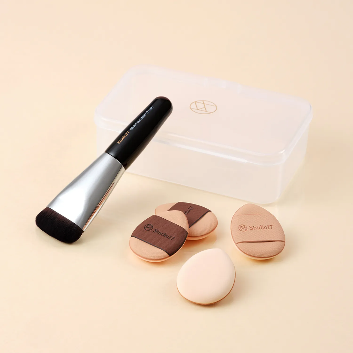 STUDIO 17 Skinfit Makeup Kit (Puff 4ea+Foundation Brush 1ea) - Image 3