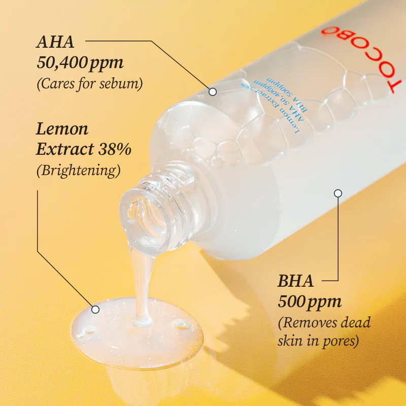TOCOBO AHA BHA Lemon Toner 30ml - Image 8